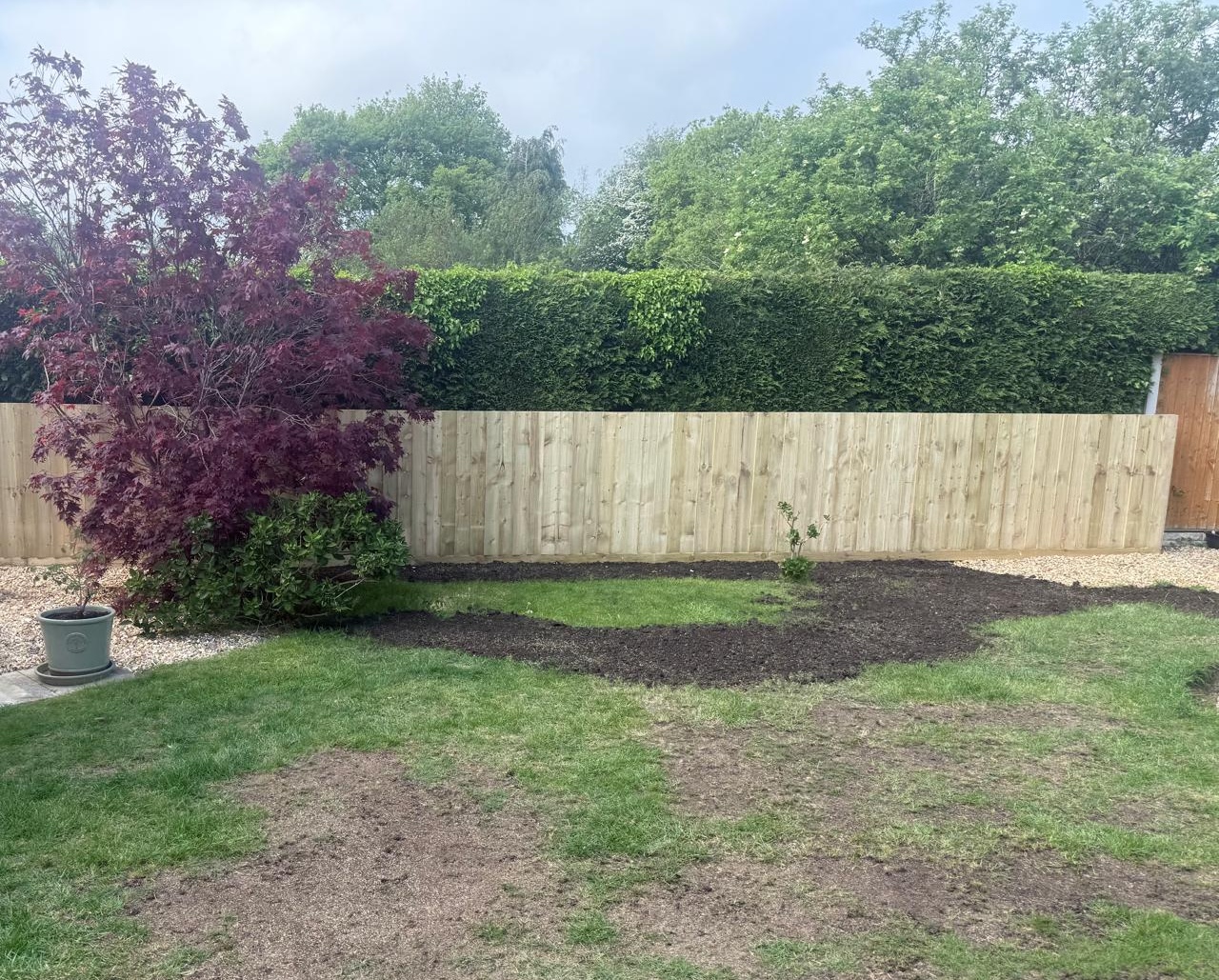 After: completed landscaping project in Wincanton